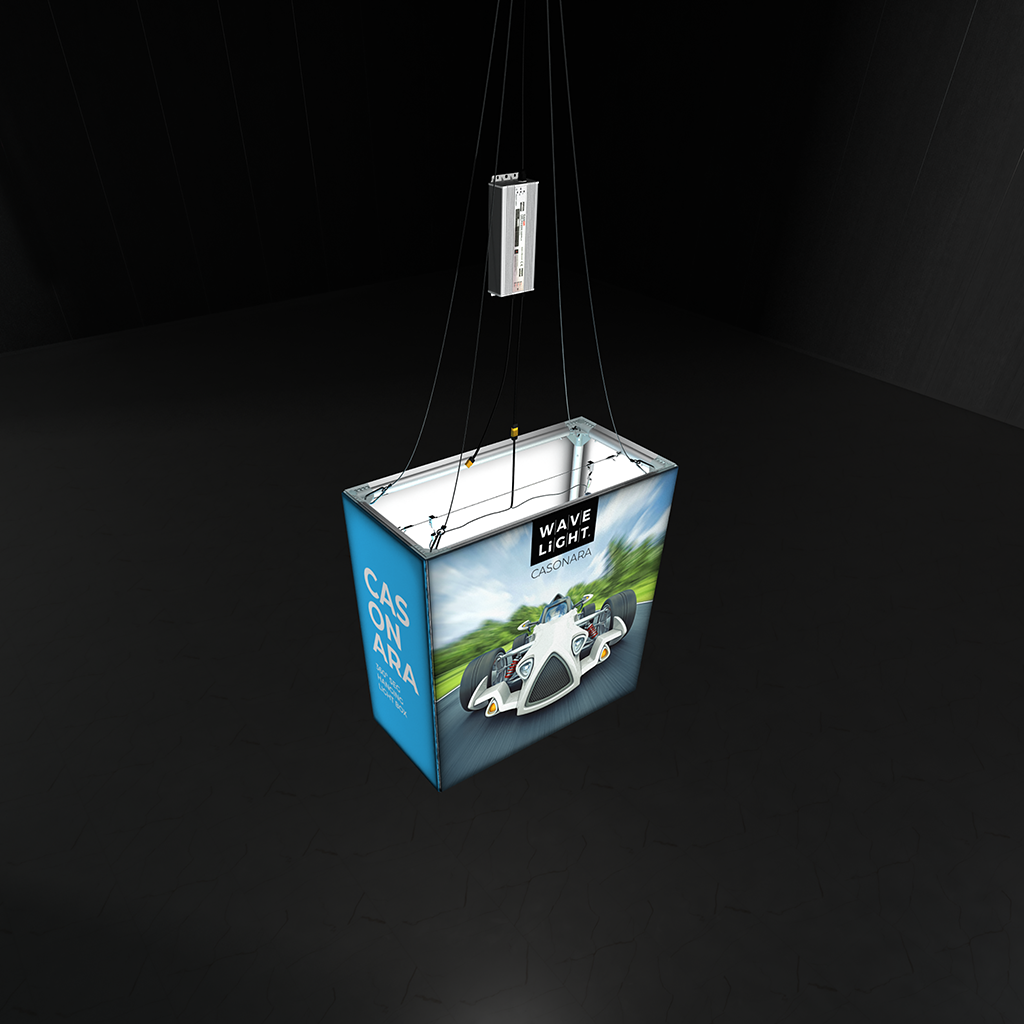 WaveLight® Casonara Blimp Rectangle 360º SEG Hanging Light Box 100M top view