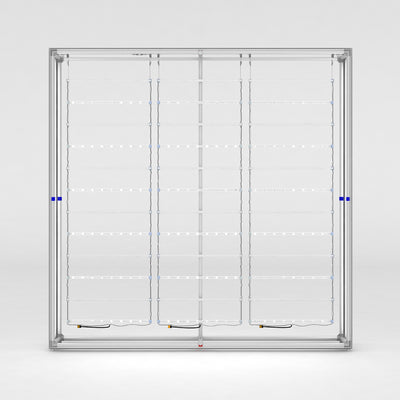 Illuminated modular LED panel with aluminum frame for trade shows and exhibitions