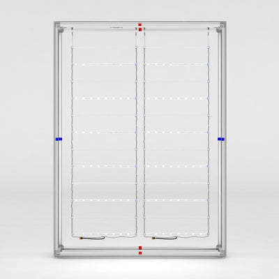 Modular LED light panel display frame for trade shows and special event exhibitions