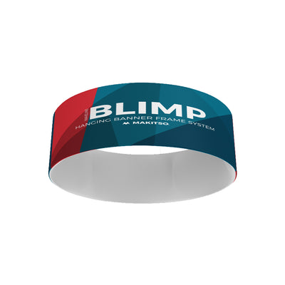 Circular hanging banner frame system for trade shows and exhibitions overhead display