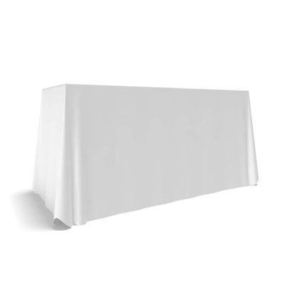 Draped table cover designed for trade shows, exhibitions, and special event displays