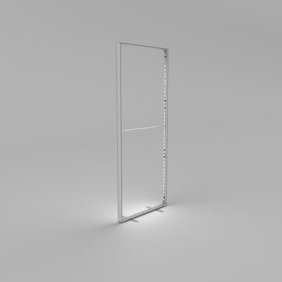 Slim LED lightbox display stand for trade shows and exhibitions with illuminated frame