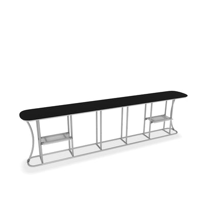 Long modular infodesk counter frame ideal for trade shows and exhibition booths