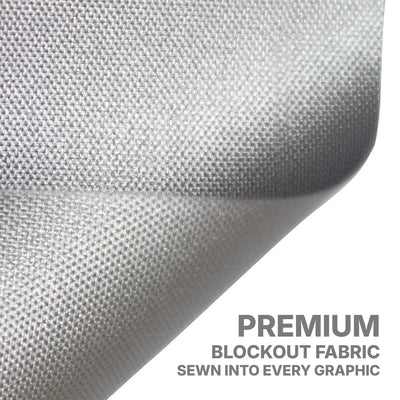 Close-up of premium blackout fabric texture used for trade show graphics and exhibition displays