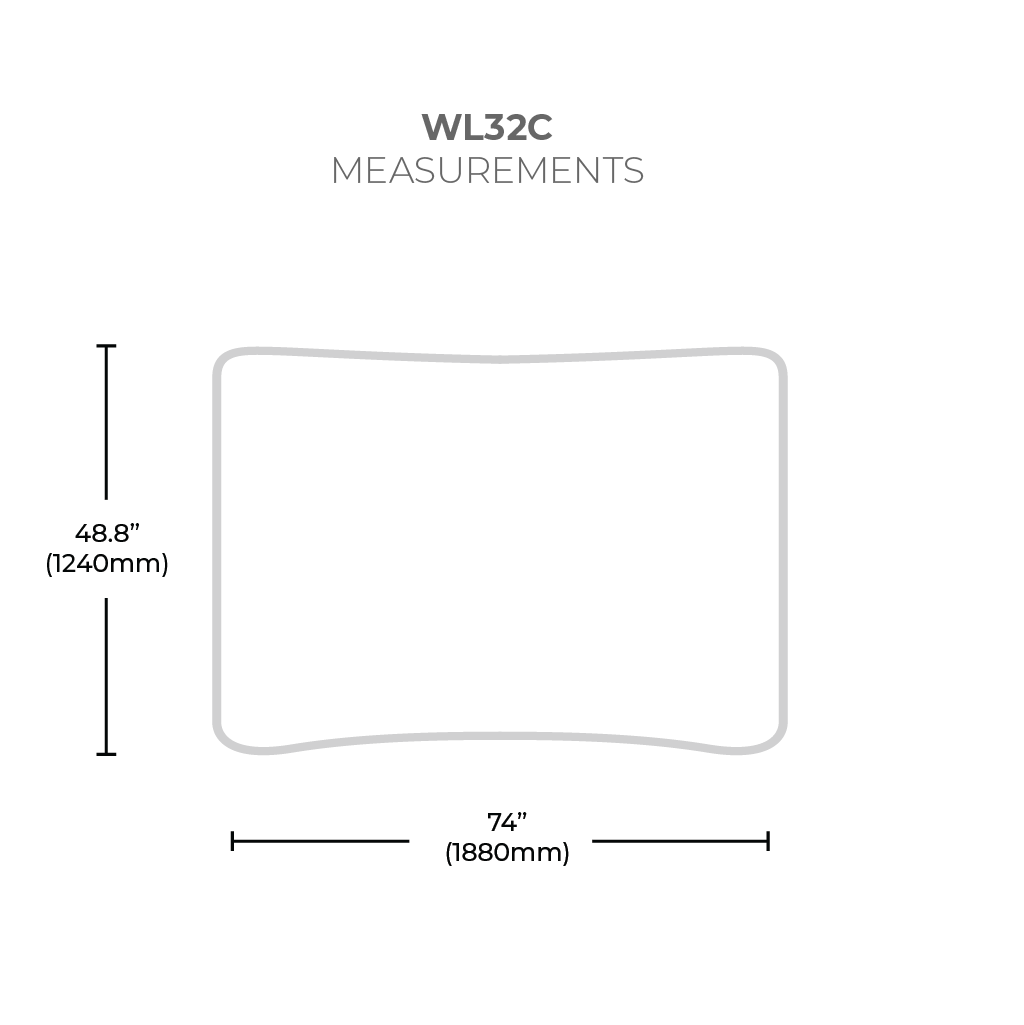WaveLine Originals 8ft Curved Tabletop Display