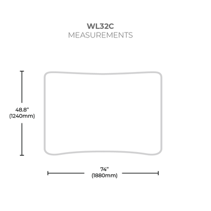 WaveLine Originals 8ft Curved Tabletop Display