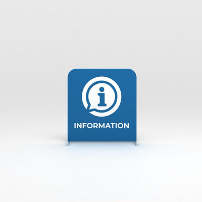 Free-standing information display banner for trade shows and special events
