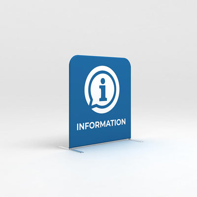 Freestanding information display panel for trade shows, exhibitions, and special events