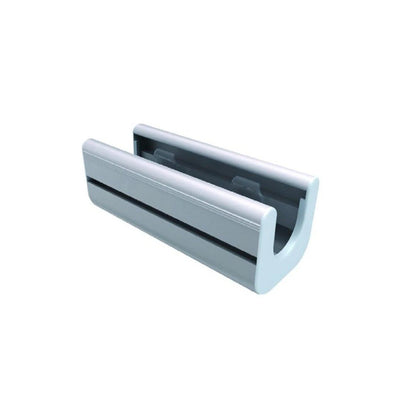 Clip-on aluminum cable or wire holder for organizing at trade shows and exhibitions