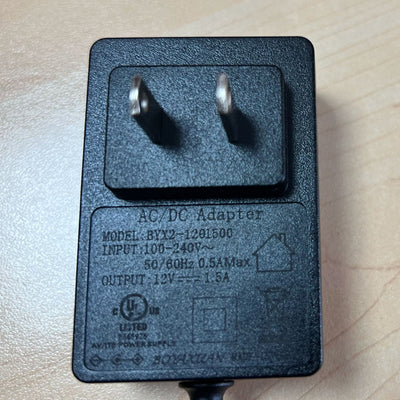 AC/DC power adapter with plug for trade show electronic device setups and special event equipment