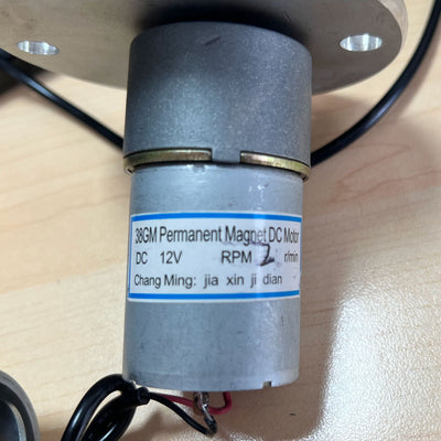 Permanent magnet DC motor detail suitable for trade show or exhibition display setups