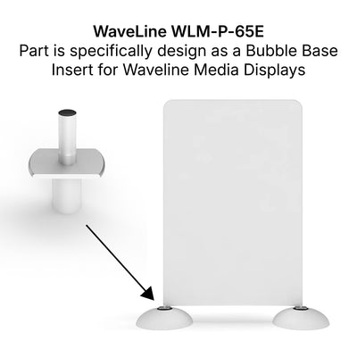 WaveLine Bubble Base Inserts designed for stable media displays at trade shows and exhibitions