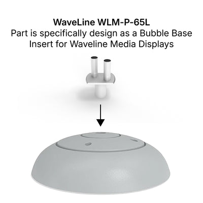 Bubble base insert part for Waveline media displays, ideal for trade shows and exhibition setups