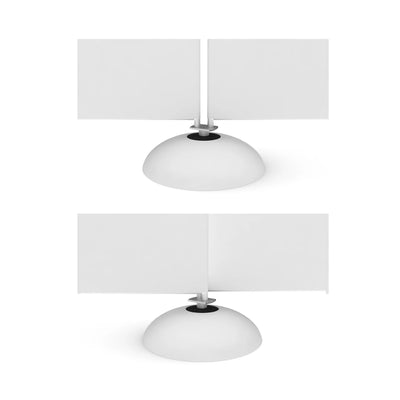 Double-sided banner stand display with weighted base for trade shows and exhibitions