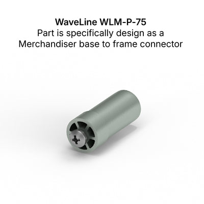 WaveLine WLM-P-75 merchandiser base to frame connector for trade show displays and exhibition setups