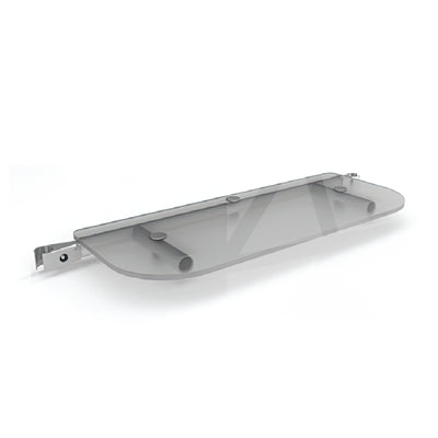 Adjustable display shelf with mounting bracket for trade shows and exhibition booths