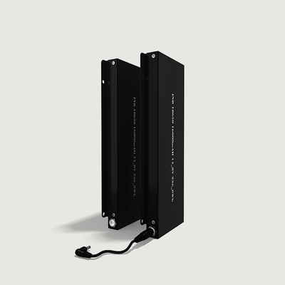 Rechargeable battery packs with connectors for inflatable LED counters at trade shows and events