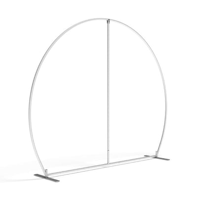 Curved trade show display frame for exhibitions and special event setups