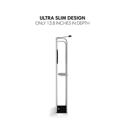 Ultra slim merchandiser display with only 13.8 inches depth for trade shows and exhibitions