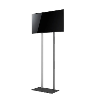 Freestanding TV stand display ideal for trade shows, exhibitions, and special event presentations