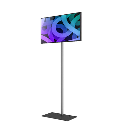 Freestanding TV stand display with digital screen for trade shows and special events