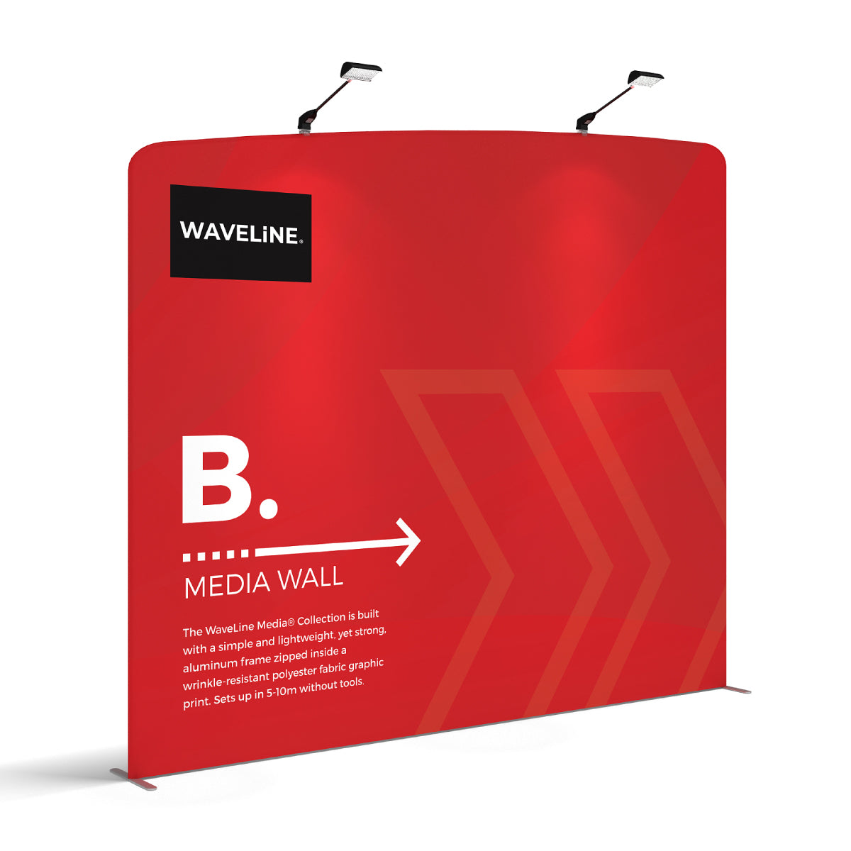 WaveLine Media Wall B Right - 113in x 101in