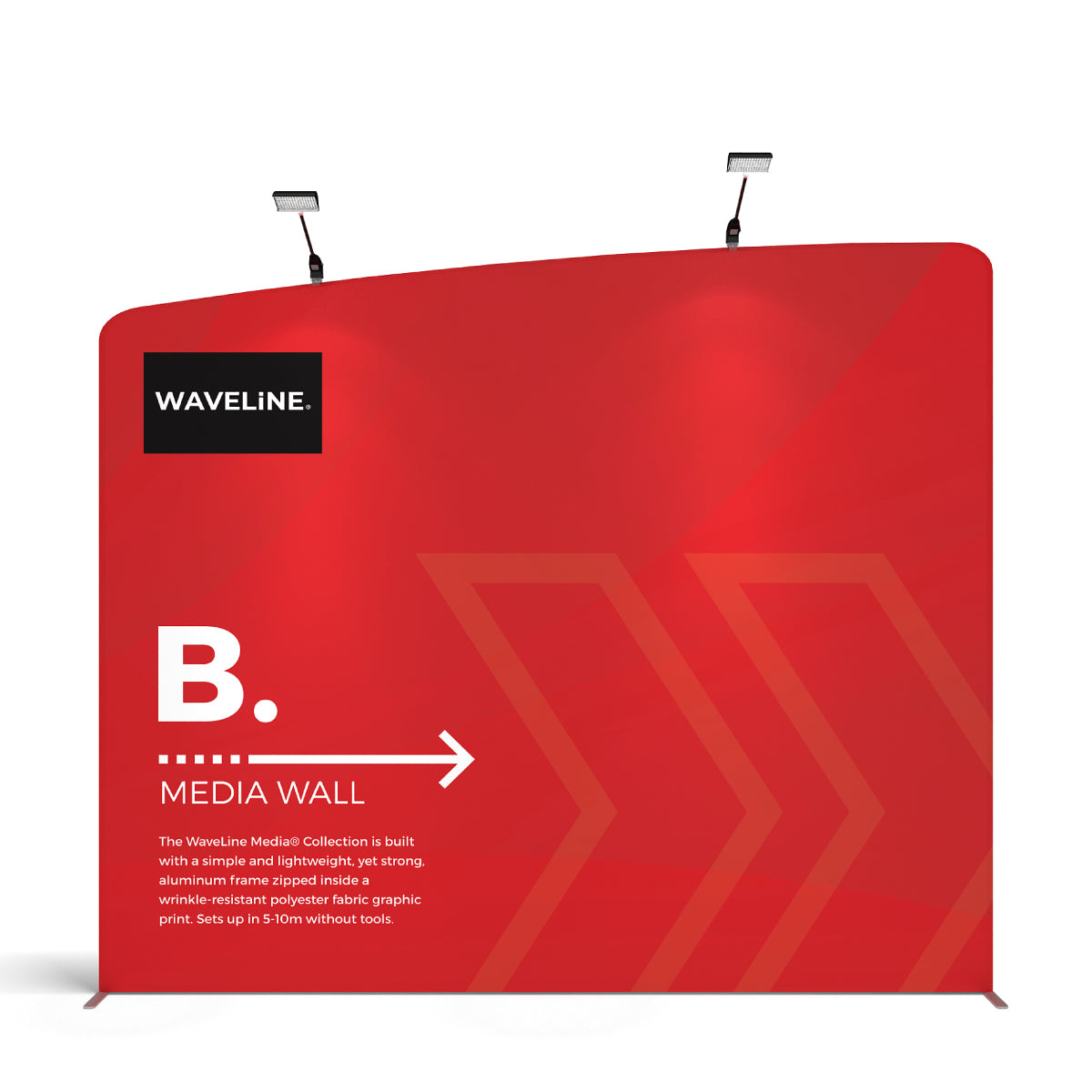 WaveLine Media Wall B Right - 113in x 101in