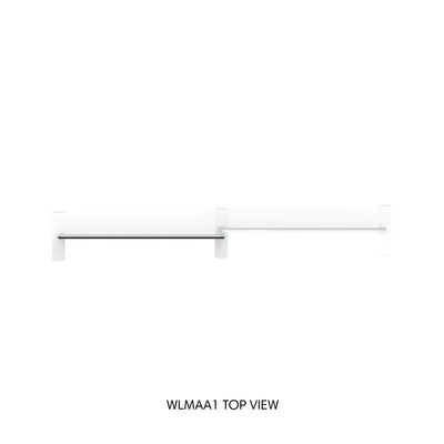 Top view diagram of modular trade show display aluminum frame components