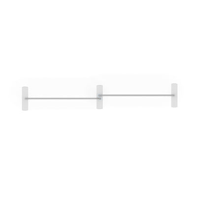 Trade show exhibit hardware with connected support poles for display setups