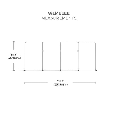 Modular frame structure with measurements for trade show and exhibition display setup