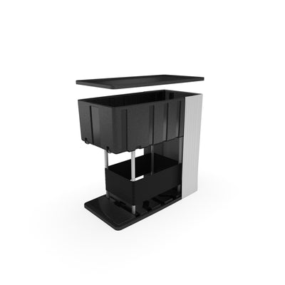Modular trade show display counter with removable top for exhibitions and special events