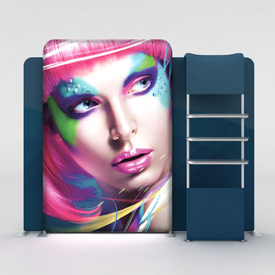 LED backlit display with vibrant portrait for trade show and exhibition booth setup