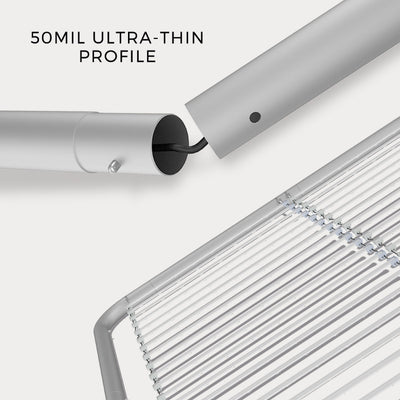 Ultra-thin LED backlit display frame with connected tubular structure for trade shows and exhibitions