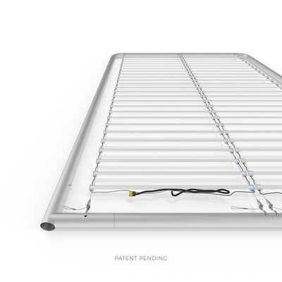 LED backlit display system frame with lighting tubes for trade show and exhibition applications