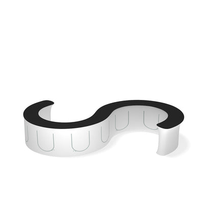 Curved modular information desk for trade shows and special event booth setups