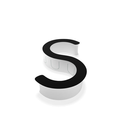 Curved S-shaped info desk display for trade shows and special event information booths