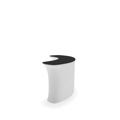 Curved convex trade show info desk designed for exhibitions and special event displays