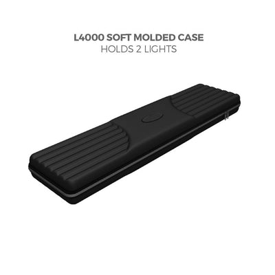 Soft molded case for holding two lights, ideal for trade shows, exhibitions, and special events