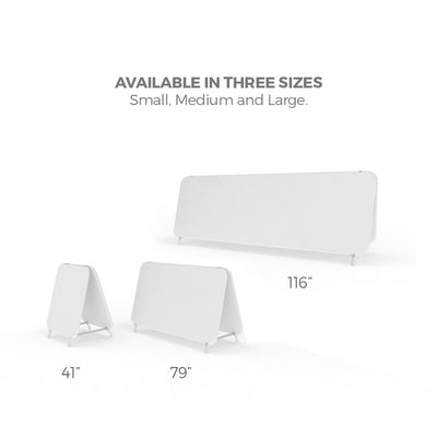Three sizes of standing outdoor sign displays for trade shows and special events
