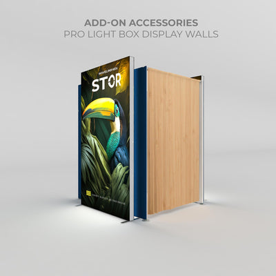 Professional light box display wall with printed graphic for trade shows and exhibitions